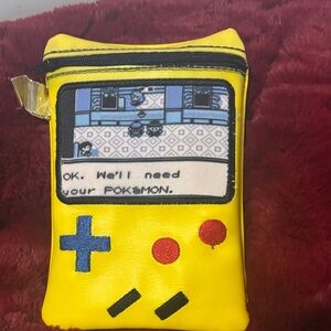 Yellow Pokemon Game Console Pouch